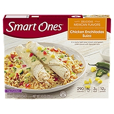Smart Ones Chicken Enchiladas Suiza with Zesty Light Sour Cream, Green Chile Sauce & Spanish Rice Frozen Meal, 9 oz Box, 9 Ounce