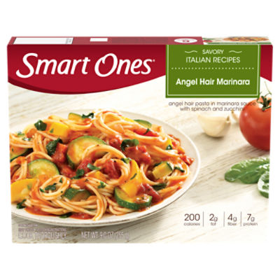 Smart Ones Angel Hair Pasta Marinara with Spinach & Zucchini Frozen Meal, 9 oz Box