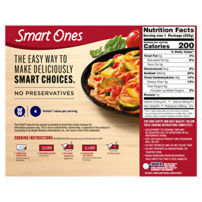 Weight Watchers Smart Ones Creamy Rigatoni with Broccoli & Chicken 9oz PKG