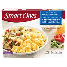 Smart Ones Cheesy Scramble with Hash Browns, Eggs & Cheddar, Monterey Jack & Mozzarella Cheeses Frozen Meal, 6.49 oz Box