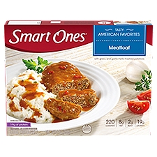 Smart Ones Meatloaf with Gravy & Garlic-Herb Mashed Potatoes Frozen Meal, 9 oz Box, 9 Ounce