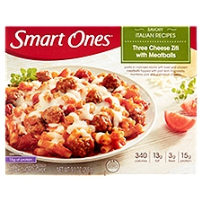 Smart Ones Three Cheese Ziti with Meatballs, 9.0 oz, 9 Ounce