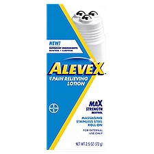 AleveX Max Strength Menthol Massaging Stainless Steel Roll-On, 2.5 oz