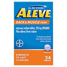 Aleve All Day Strong Back & Muscle Pain Tablets, 24 count, 24 Each