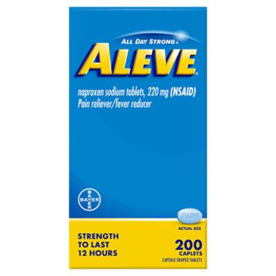 Aleve All Day Strong Naproxen Sodium Caplets, 220 mg, 200 count