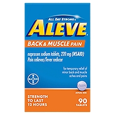 Aleve All Day Strong Back & Muscle Pain Tablets, 220 mg, 90 count