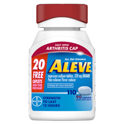 Aleve All Day Strong Naproxen Sodium Caplets, 220 mg, 110 count