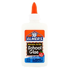 Elmer's Washable, No Run, School Glue, 4 Fluid ounce