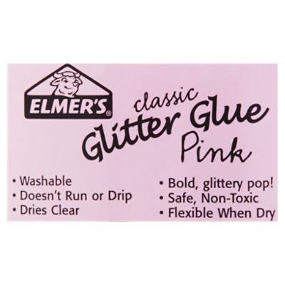 2 Elmer's Classic Glitter Glue Red and Green 6 Fl Oz New
