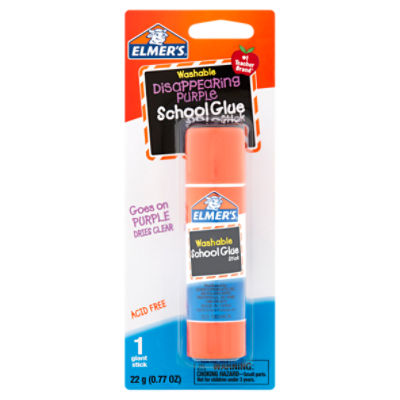 Elmer's Washable Disappearing Purple School Glue Stick, 0.77 oz ShopRite