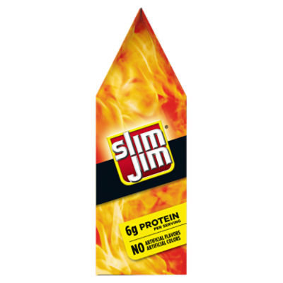 Slim Jim Spicy Snack Size Smoked Meat Sticks, Keto Friendly, 7.28