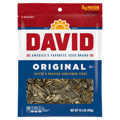 David Original Salted & Roasted Sunflower Seeds, 14.5 oz