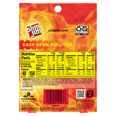 Slim Jim Original Smoked Snack Stick, 0.28 oz, 26 counts - Price Rite