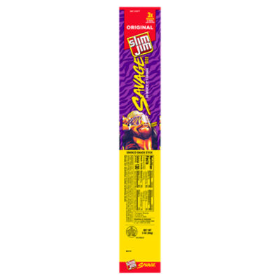 Slim Jim Savage Original Flavor Smoked Meat Snack Stick, 3 oz.