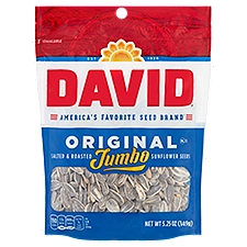 David Original Salted & Roasted Jumbo Sunflower Seeds, 5.25 oz, 5.25 Ounce