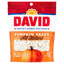 David All Natural Roasted & Salted Pumpkin Seeds, 5 oz