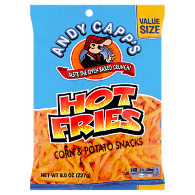 Andy Capps Hot Fries Corn & Potato Snacks Big Bag, 8 Oz.