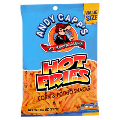 Andy Capp's Hot Fries Corn & Potato Snacks, 8 oz