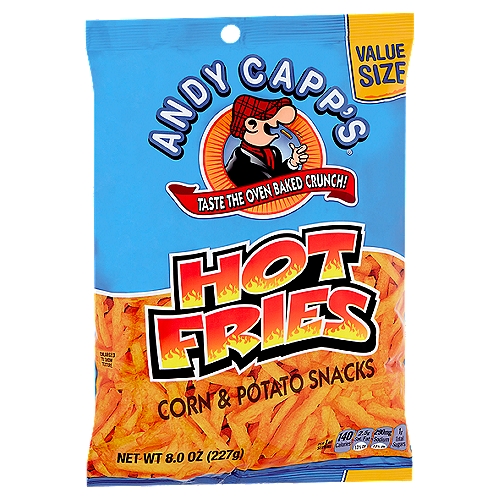 Andy Capp's Hot Fries Corn & Potato Snacks, 8 oz