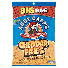 Andy Capp's Cheddar Fries Flavored Corn & Potato Snacks, 8 oz, 8 Ounce
