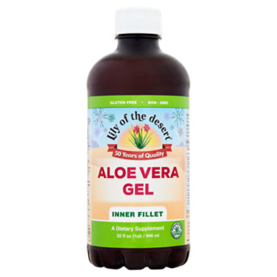 Lily of the Desert Aloe Vera Gel Inner Fillet Dietary Supplement, 32 oz