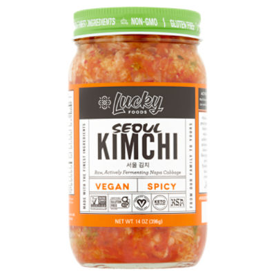 Lucky Foods Vegan Spicy Seoul Kimchi, 14 oz