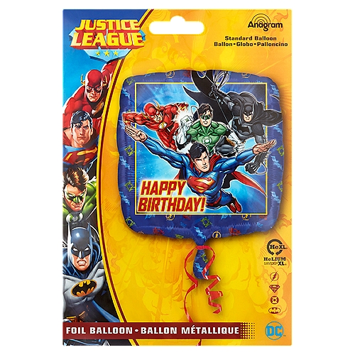 Anagram Standard Justice League Happy Birthday! Foil Balloon