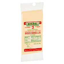 Migdal Kosher Sliced Natural Mozzarella Cheese, 6 oz