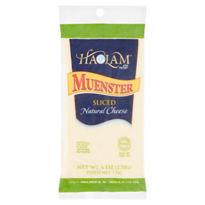 Haolam Muenster Sliced Natural Cheese, 6 oz