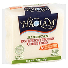 Haolam White American Pasteurized Process Cheese Food Slices, 16 count, 12 oz