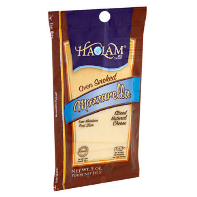 Haolam Oven Smoked Mozzarella Sliced Natural Cheese, 5 oz