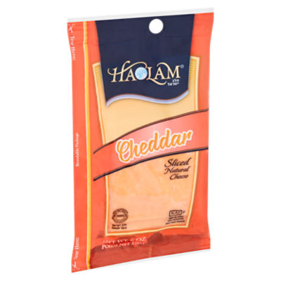 Haolam Cheddar Sliced Natural Cheese, 6 oz
