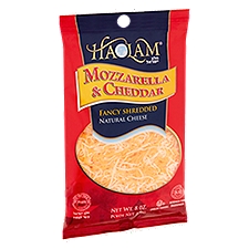 Haolam Mozzarella & Cheddar Fancy Shredded Natural Cheese, 8 oz