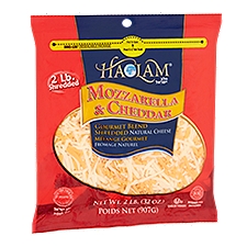 Haolam Mozzarella & Cheddar Gourmet Blend Shredded Natural Cheese, 32 oz