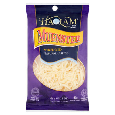 Haolam Muenster Shredded Natural Cheese, 8 oz