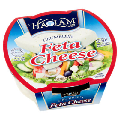 Haolam Crumbled Feta Cheese, 4 oz