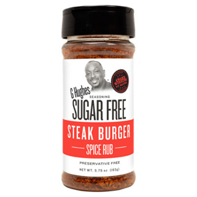 G Hughes Seasoning Sugar Free Steak Burger Spice Rub, 5.75 oz