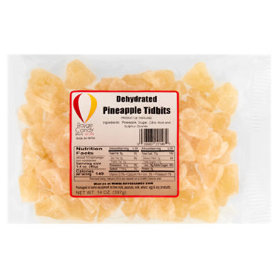 Rayge Candy & Nuts Dehydrated Pineapple Tidbits, 14 oz