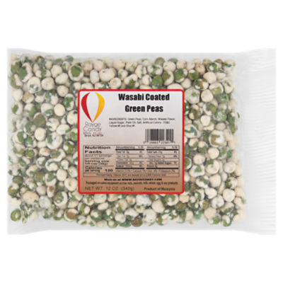 Rayge Candy & Nuts Wasabi Coated Green Peas, 12 oz