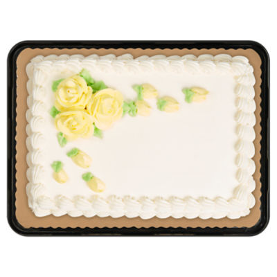 1/4 Sheet Yellow Cake with Whipped Topping, 40 Ounce