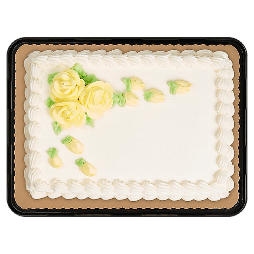 1/4 Sheet Yellow Cake with Whipped Topping