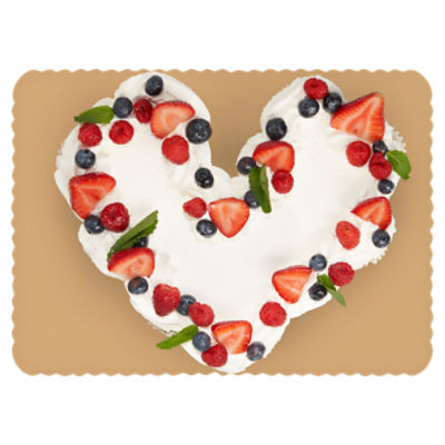 Fresh Fruit and Chantilly Cupcake Heart