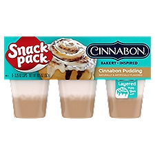 Snack Pack Cinnabon Pudding Cups, 3.25 oz, 6 cups, 19.5 Ounce