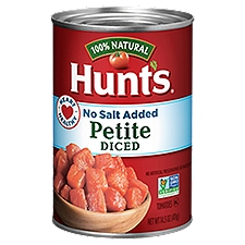 Hunt's Diced Tomatoes, No Salt Added Petite, 14.5 Ounce