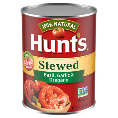 Hunt's Stewed Tomatoes With Basil, Garlic & Oregano, 14.5 oz., 14.5 Ounce