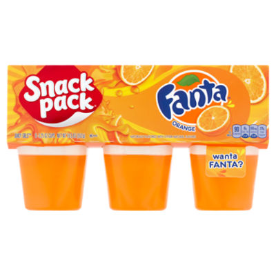 Snack Pack Fanta Orange Juicy Gels, 3.25 oz, 6 count