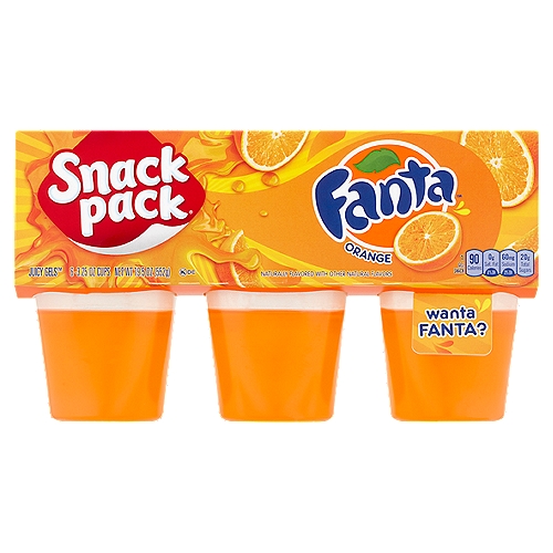 Snack Pack Fanta Orange Juicy Gels, 3.25 oz, 6 count