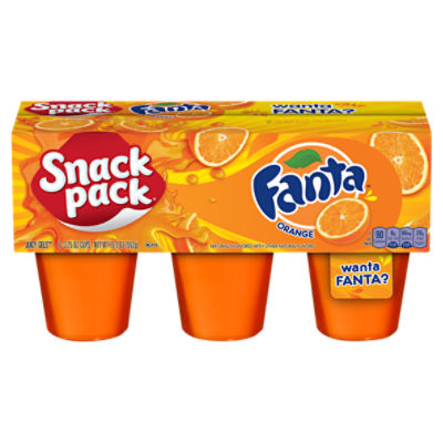 Snack Pack Fanta Orange Juicy Gels, 3.25 oz, 6 count