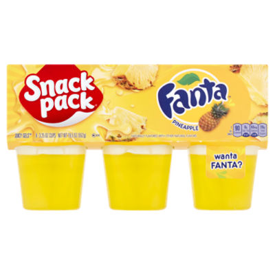 Snack Pack Fanta Pineapple, Juicy Gels
