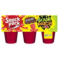 Snack Pack Sour Patch Kids Redberry Juicy Gels, 3.25 oz, 6 count, 3.25 Ounce